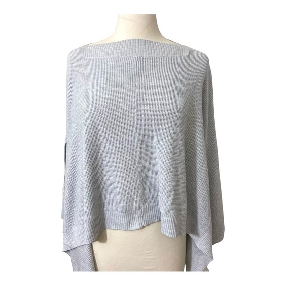 Lululemon Forward Flow Cape Wrap Poncho Cashmere Blend Silver Gray One Size - Picture 3 of 11